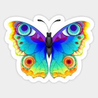 Rainbow Butterfly Peacock Eye Sticker